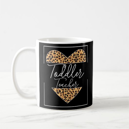Mug Leopard Toddler Enseignant Garderie Pré K Pré (Gauche)