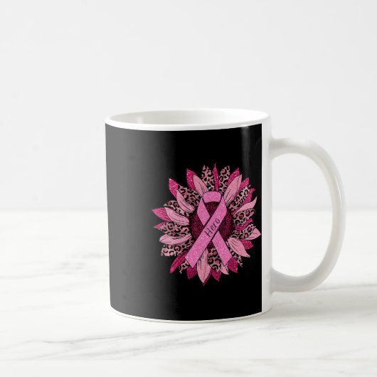 Mug Leopard Tournesol Cheetah Sensibilisation au cance (Droite)