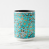 Mug Léopard turquoise brillant (Centre)
