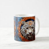 Mug Léopard vibrant aux motifs floraux (Devant droit)