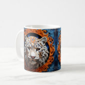 Mug Léopard vibrant aux motifs floraux (Devant gauche)