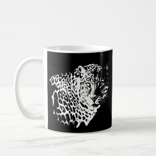 Mug Leopard Visage Animaux Pop Art Modèle tendance (Gauche)