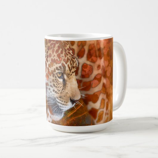 MUG LÉOPARD VIVANT DANS LES COULEURS (Devant droit)
