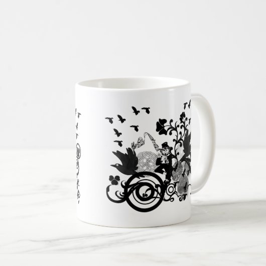 Mug Leprechaun en noir (Devant droit)