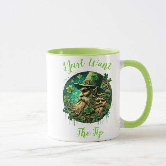 Mug Leprechaun Malicieux Savourer Une pinte (Droite)