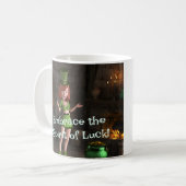 Mug Leprechaun Toon Girl à côté du pot d'or (Devant gauche)