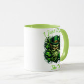 Mug Leprechaun Whimsical Boire Une Bière Frothy (Devant droit)
