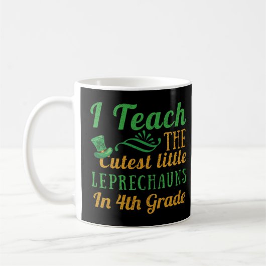 Mug Leprechauns Enseignants de 4e année Enseigner Sain (Gauche)