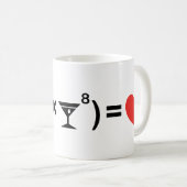 Mug L'équation d'amour pour les femmes (Devant droit)