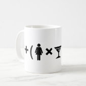 Mug L'équation d'amour pour les femmes (Devant gauche)