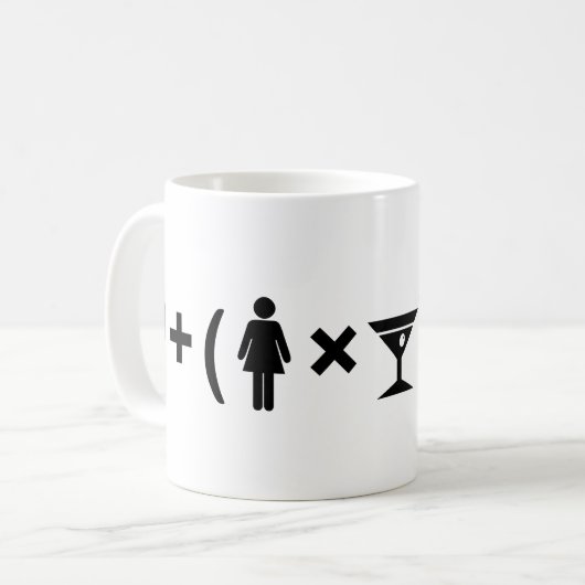 Mug L'équation d'amour pour les femmes (Devant gauche)