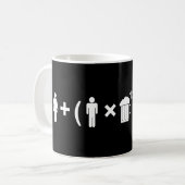 Mug L'équation de l'amour pour les hommes (Devant gauche)