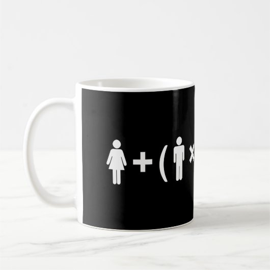 Mug L'équation de l'amour pour les hommes (Gauche)