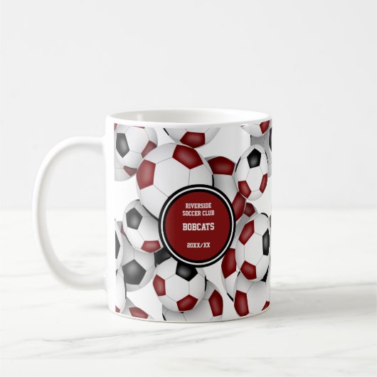 Mug L'équipe de football noir Maroon couleurs cadeau p (Gauche)