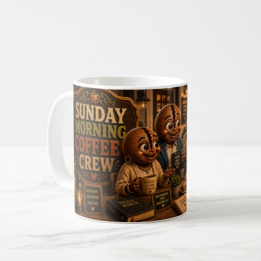 Mug L'équipe du café du dimanche matin (Devant gauche)