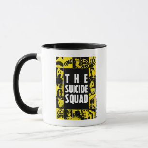 Mug L'équipe du suicide   Blocs d'icônes jaune et noir