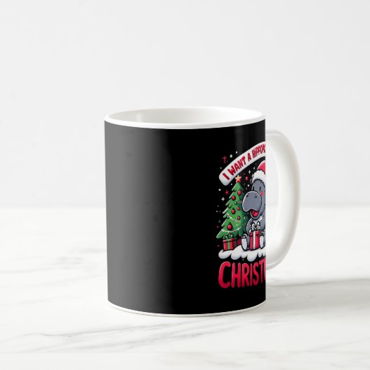 Mug L'équipe Hippopotame de Noël (Devant droit)