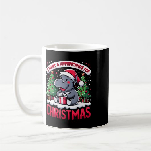 Mug L'équipe Hippopotame de Noël (Gauche)