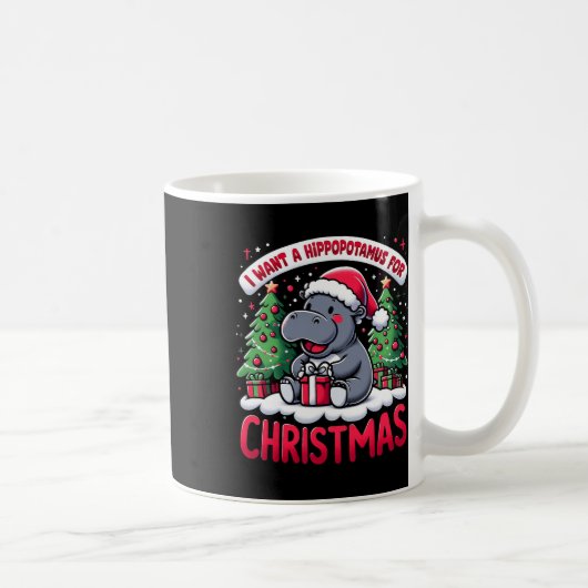 Mug L'équipe Hippopotame de Noël (Droite)