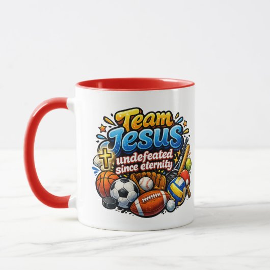 Mug L'équipe JESUS invaincue depuis l'éternité - Chrét (Gauche)