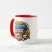 Mug L'équipe JESUS invaincue depuis l'éternité - Chrét (Devant gauche)