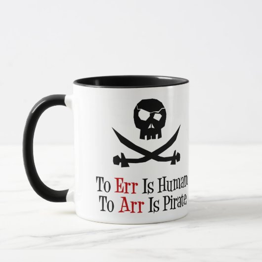 Mug L'erreur est humaine...Arr est pirate (Gauche)
