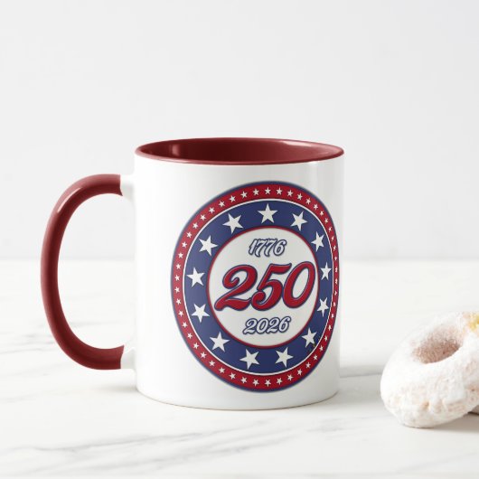 Mug Les 250 ans d'Amérique (Avec donut)