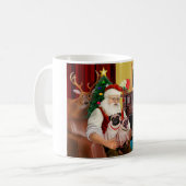 Mug Les 2 Pug de Santa (m+f) (Devant gauche)