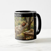Mug Les 7 Vertus de Satan : Paresse (Devant droit)