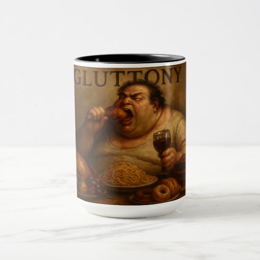 Mug Les 7 vertus sataniques : Gourmandise (Centre)