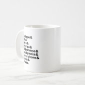 Mug Les 9 Muses Comme Rendu Populaire Par La Mythologi (Devant gauche)