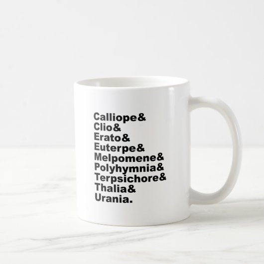 Mug Les 9 Muses Comme Rendu Populaire Par La Mythologi (Droite)