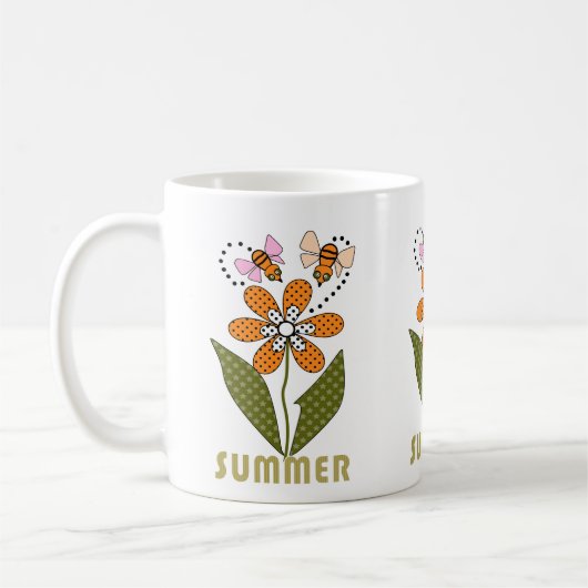 Mug les abeilles aiment l'été et moi aussi (Gauche)