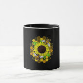 Mug Les abeilles de tournesol hippie (Centre)