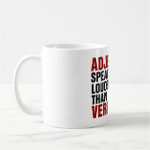 Mug Les adjectifs parlent plus fort que les verbes (Gauche)