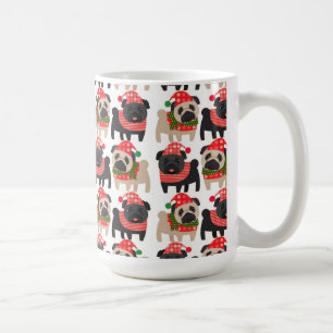 Mug Les adorables Carlins de Noël des Noirs et des F