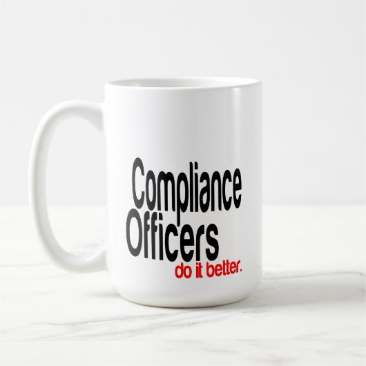 Mug Les Agents De Conformité Font Mieux La Blague (Gauche)