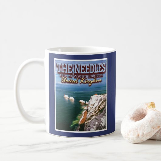MUG LES AIGUILLES - ÎLE DE WIGHT ANGLETERRE ROYAUME-UN (Avec donut)