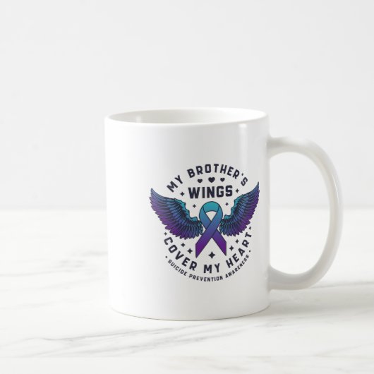 Mug Les ailes de mon frère couvrent mon coeur Suicide  (Droite)