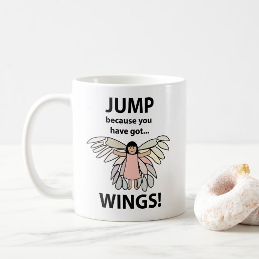 Mug Les Ailes Sautent Parce Que Vous Avez Des Ailes (Avec donut)