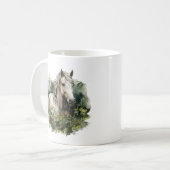 Mug Les amateurs de chevaux mignons ajoutent du monogr (Devant gauche)