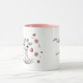Mug Les amateurs de Giraffe de Cartoon mignonne Coeurs (Centre)