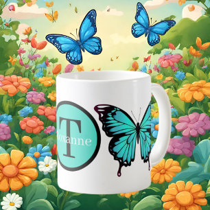 Mug Les amateurs de papillons mignons ajoutent du mono