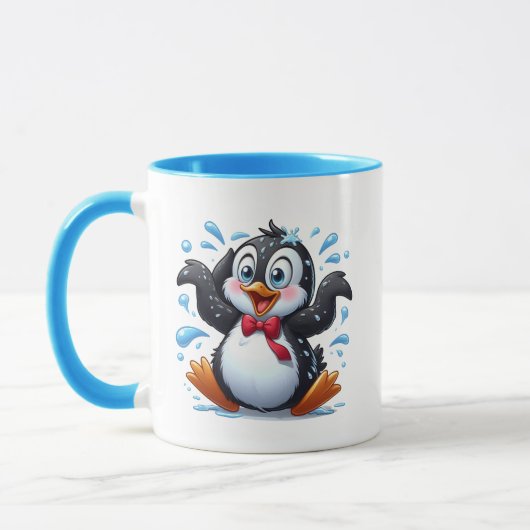 Mug Les amateurs de plage de Pingouin adorent ajouter  (Gauche)