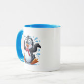 Mug Les amateurs de plage de Pingouin adorent ajouter  (Devant gauche)