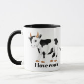 Mug Les amateurs de vaches mignonnes ajoutent du monog (Gauche)