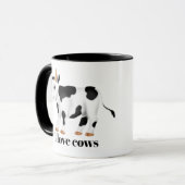 Mug Les amateurs de vaches mignonnes ajoutent du monog (Devant gauche)