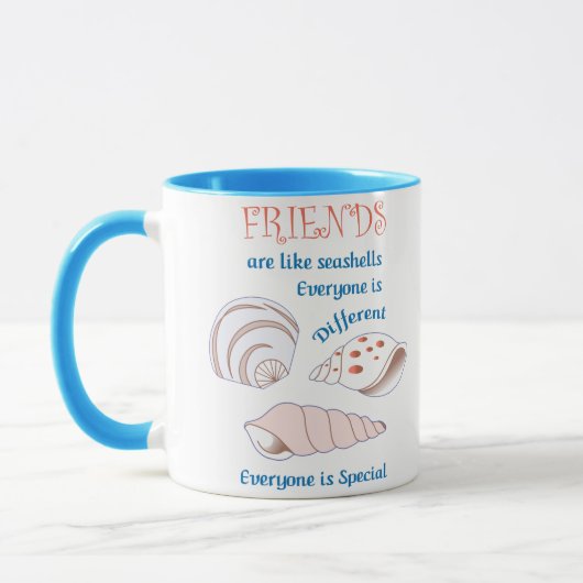 Mug Les amis sont comme des coquillages (Gauche)