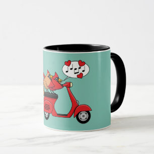 Mug Les amoureux du Cardinal Rouge sur Scooter