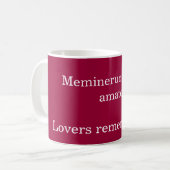 Mug Les amoureux se souviennent de tout (Devant gauche)